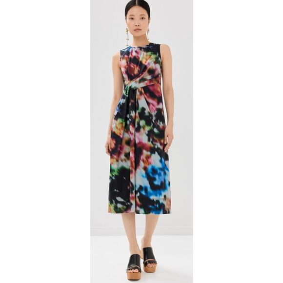 Ulla Johnson Davina Printed Sleeveless Midi Dress with Pockets size 4 - Picture 2 of 8